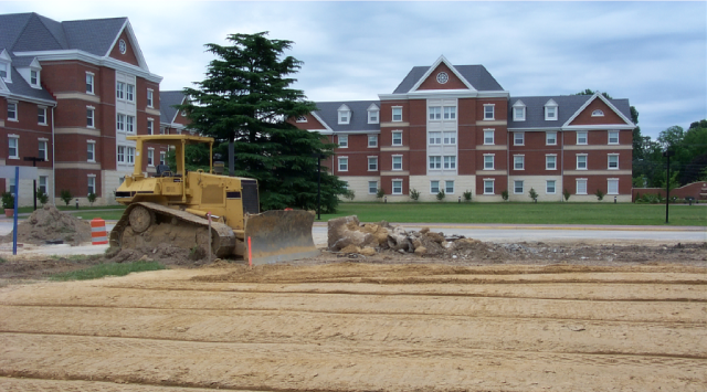 college campus construction using PODS storage for schools